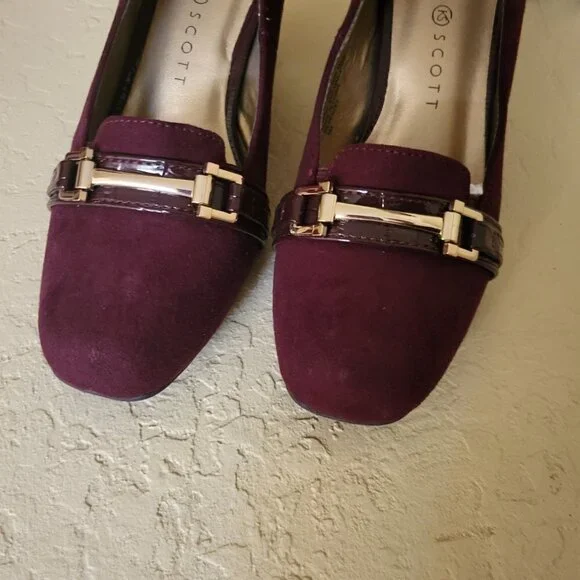 Karen Scott Penzey Womens Faux Suede Square Toe Pumps Size 5 NIB - Picture 5 of 8